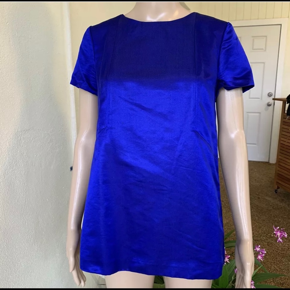 Kate Spade Royal blue silk blend tunic top size 4